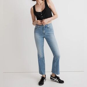 Madewell Mid-Rise Kick Out Flared Blue Denim Jeans